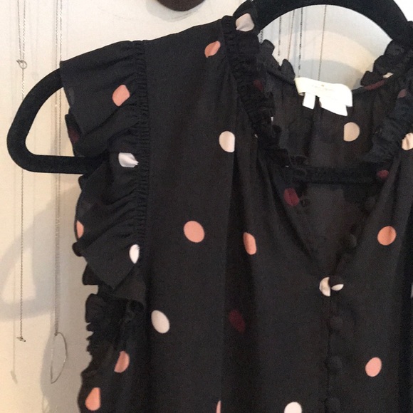 NWOT Kate spade silk polka dot top - Picture 3 of 4